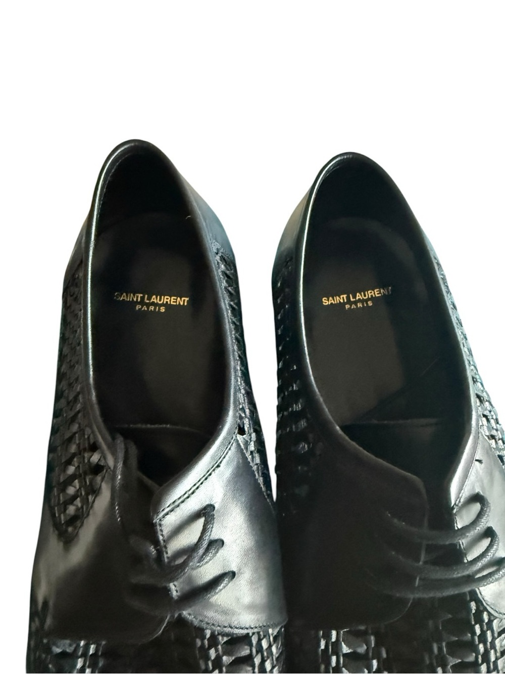 Saint Laurent Black Leather Braided Derby Spring/Summer 2013 EU45/US12 (NEW) - Picture 8 of 12